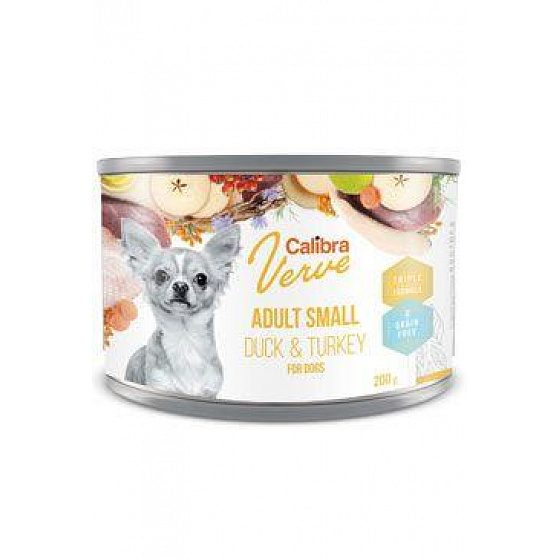 Calibra Dog Verve konz.GF Adult Small kacsa és pulyka 200g