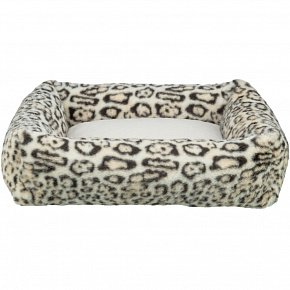 SOFT Edition pelech LEO s okrajom, krémová/leopardia