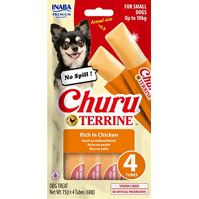 Churu Dog Terrine csirkés kis testű fajták számára S 4x15g