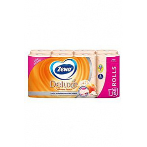 Wc toalettpapír Zewa Deluxe Cashmere Peach 3 rétegű, 16 db Wc toalettpapír Zewa Deluxe Cashmere Peach 3 rétegű, 16 db