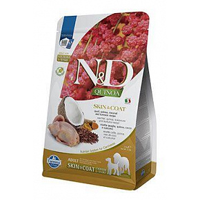 Farmina N&D dog QUINOA (GF) felnőtt közepes, maxi bőr & szőr, fürj & kókusz 2,5 kg