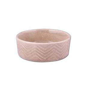 Kerámia tál Zig Zag 12cm homokszínű 0,34l