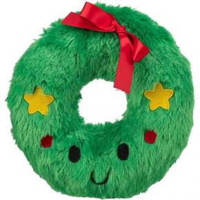 Xmas Wreath - karácsonyi koszorú, plüss játék kutyáknak, 22 cm