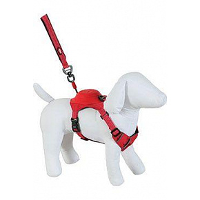 Hám és póráz EASY RIDE piros S Zolux