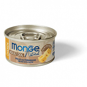 MONGE DOG NATURAL csirkehús sajttal kutyáknak 95 g