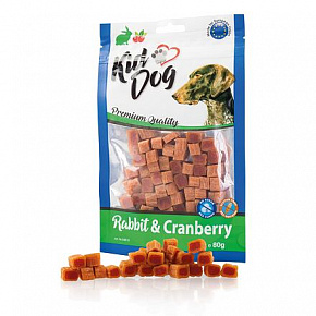 KIDDOG mini kockák nyúllal és áfonyával 80 g